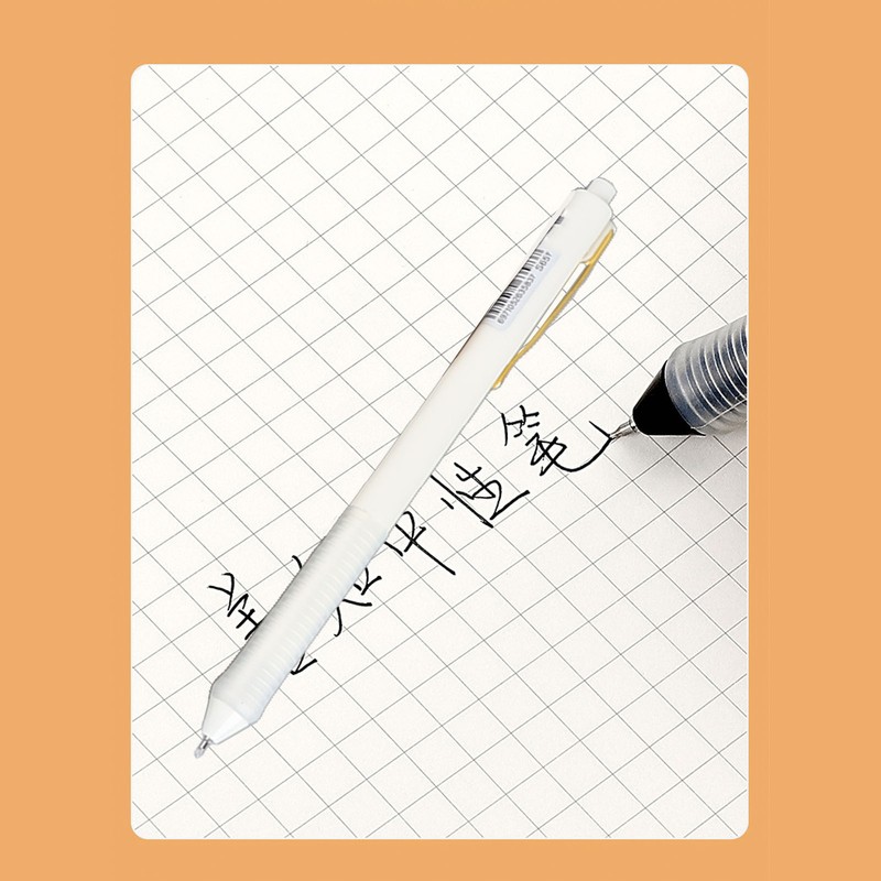 12pcs Press Gel Pen 0.38MM Black Ink Fine Point Pen