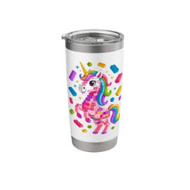 Unicorn Lover Master Builder Building Bricks Blocks Toy Kids Stainless Steel Insulated Tumbler
