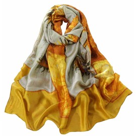 Acotavie Scarfs for Women Fashion Scarves Long Satin Silk Feeling Scarf Lightweight Sunscreen Shawls (F-42)