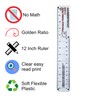 CLPA 12 Inch Flexible No-Math Fibonacci Clear Plastic Ruler: Masterful
