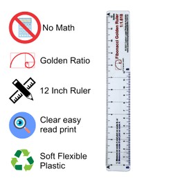 CLPA 12 Inch Flexible No-Math Fibonacci Clear Plastic Ruler: Masterful Design Meets Mathematical Ease