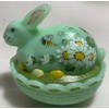 Bunny - Covered Easter Rabbit Dish - Decorated - American