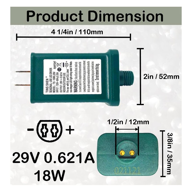 29V 0.621A Power Supply Class 2 Transformer Raintight IP44 US