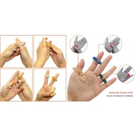 Finger Massage Rings, Spiky Sensory Rings for Fingers, Acupressure Rings, Finger Massager for Hands Silent Relax Reducer, Stress Relief Massager for Teens Adults (10 PCS)