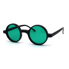 SA106 Wizard Hippie Pimp Color Lens Round Circle Lens Sunglasses Green