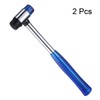 sourcing map 2pcs Rubber Mallet Double-Faced with Non-Slip Plastic Grip