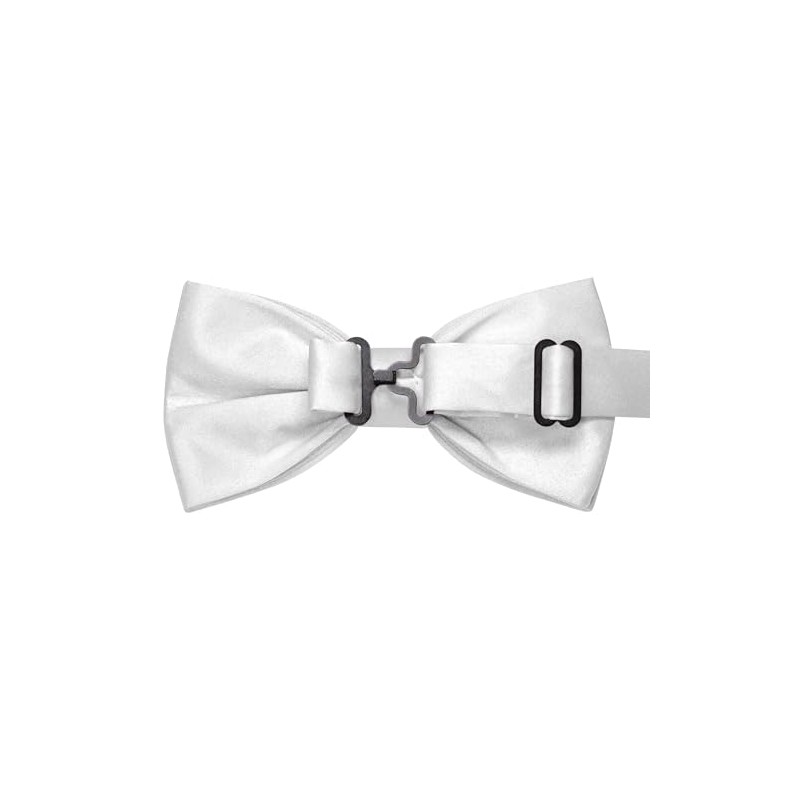 RBOCOTT White Pre-tied Bow Tie Adjustable Bowtie for Men(26)