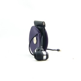 TunePoint Leather Cord Organizer for Earphones/Earbud Holder (Purple)