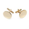 tiemart Gold Round Cufflinks