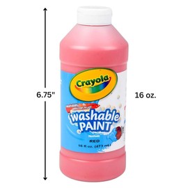 Crayola Washable Paint, Red, 16 oz.