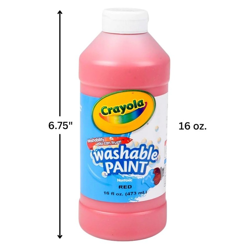 Crayola Washable Paint, Red, 16 oz.
