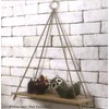 Wooden Large Decor Hanging Wall Shelves w Rope 13.375x5.25" Floating