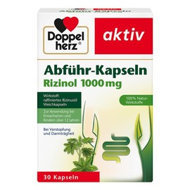 Double Heart Abführ Capsules Rizinol 1000mg Pack of 30
