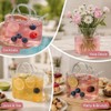 Glass Purse Cup with Straw, for Cocktail Wine Juice Tea,
