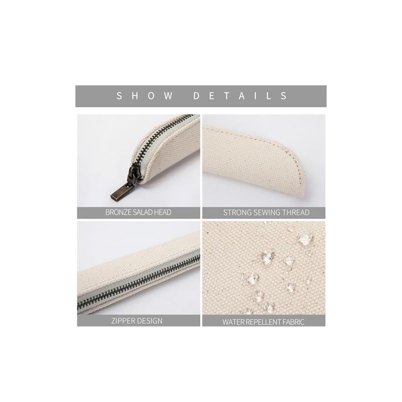 Cartucheras De Maquillaje Estuche de lona Pure Color Simple Mini