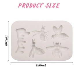 Bumble Bee Silicone Molds Bee Fondant Molds Honeycomb Chocolate Baking Molds Silicone for Baking Cupcake Cookie Soap Candy Dessert Decoration Resin Clay