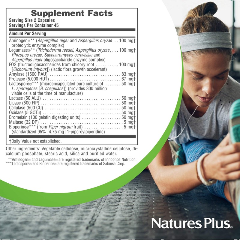 Nature's Plus NaturesPlus ActiZyme - Digestive Enzymes Supplement with Probiotics,