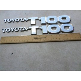 Toyota 93-98 Toyota T100 Chrome Door Fender 75427-34010 Nameplate Emblem Set of 2 Logos