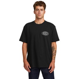 RVCA Men's Global Hex Short Sleeve Tee, Black