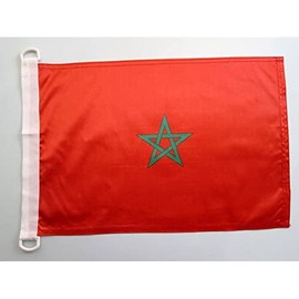 AZ FLAG MOROCCO NAUTICAL FLAG 18'' x 12'' - MOROCCAN FLAGS 30 x 45 cm - BANNER 12x18 in for boat
