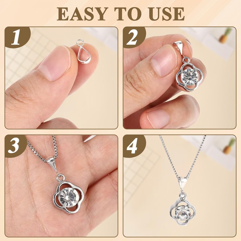 Pack of 5 Eyelets for Jewellery Pendants with 2 Live