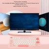 Wireless Keyboard Mouse Set Stylish Slim Round Keycaps Mute Ergonomic