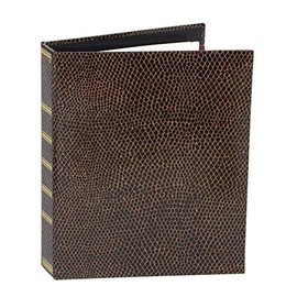 Caspari With loose leaf address book, ostrich look, brown.