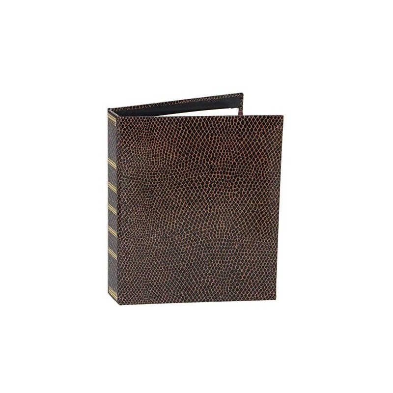 Caspari With loose leaf address book, ostrich look, brown.