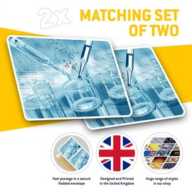 Rectangle Stickers (Set of 2) 10cm - Chemical Lab Experiment Science Fun Decals for Laptops,Tablets,Luggage,Scrap Booking,Fridges, 21330