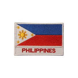 Philippines Country Flag Patch Embroidered Applique Philippines Country Flag Patch Iron On Patch Sew On Patch Emblem