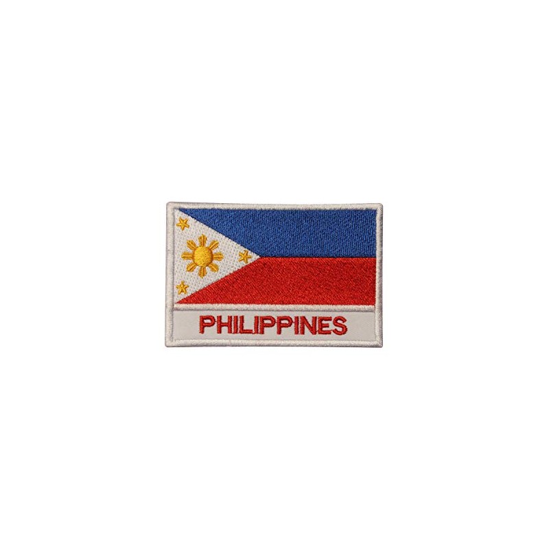 Philippines Country Flag Patch Embroidered Applique Philippines Country Flag Patch