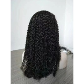 Body Wave Wig Raw Raw Hair Curly Glueless HD Lace Frontal Wigs Human Hair Deep Natural Wavy Wig Kinky Curly Bob Wigs Lace Frontstyle: Kinky Curl, stretched length: 10 inches, Lace Size: 5X5