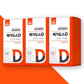 Korea Eundan Megadose D Vitamin D3 4000IU 120 tablets x 3 / 고려은단 메가도스D 비타민D3 4000IU 120정 x 3개