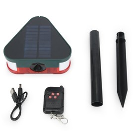 Solar Outdoor Motion Sensor Alarm W/Upgraded 360° Motion Detectors & 129db Loud Siren for Houses Orchards Farms Warehouses 13 Sounds 4 Modes Waterproof Motion Sensor Strobe Light