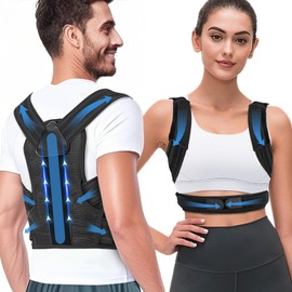 Back Brace Posture Corrector for Women and Men, Adjustable Back Posture Corrector, Upper Back Support Belt Breathable Back Straightener Improve Posture, Correct Hunchback (Medium)