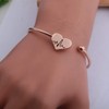 Nurse Bracelet, AILUOR Heartbeat EKG Adjustable Silver Gold Open Cuff