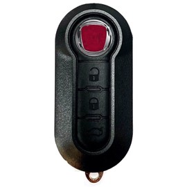 Replacement Remote Control Key Compatible with Fiat Grande Punto Evo Panda Bravo Stilo 500L and Lancia Y Delta Musa abarth Shell with 3 Button Blade + Logo + Keychain Included
