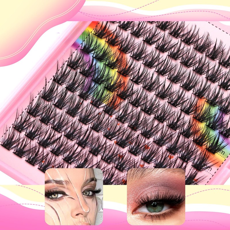 Bodermincer Lashes Clusters 10+12mm/12+14mm/14+16mm/16+18mm/10-12-14-16mm/14-16-18mm Mixed and 8-20mm to Choose Lashes