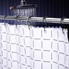 Shower Curtain Hooks,Double Sided Black Shower Curtain Hooks Rust Proof,Set