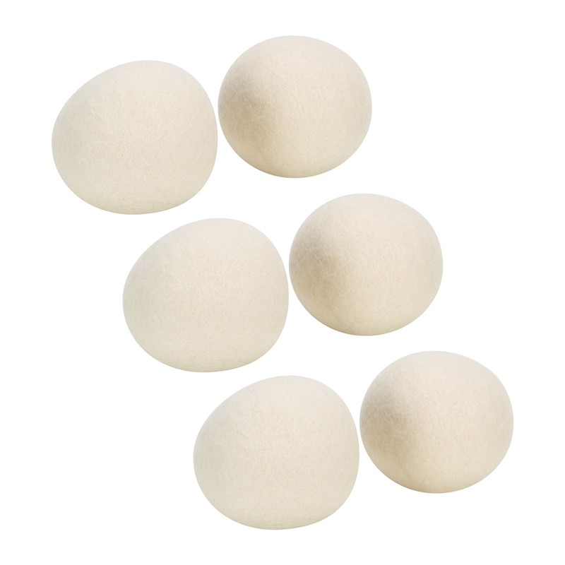 Laundry 360 6 Pack Wool Dryer Ball Set with Canvas