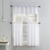 No. 918 Martine Microfibre Valance and Tier Set, Semi Clear,