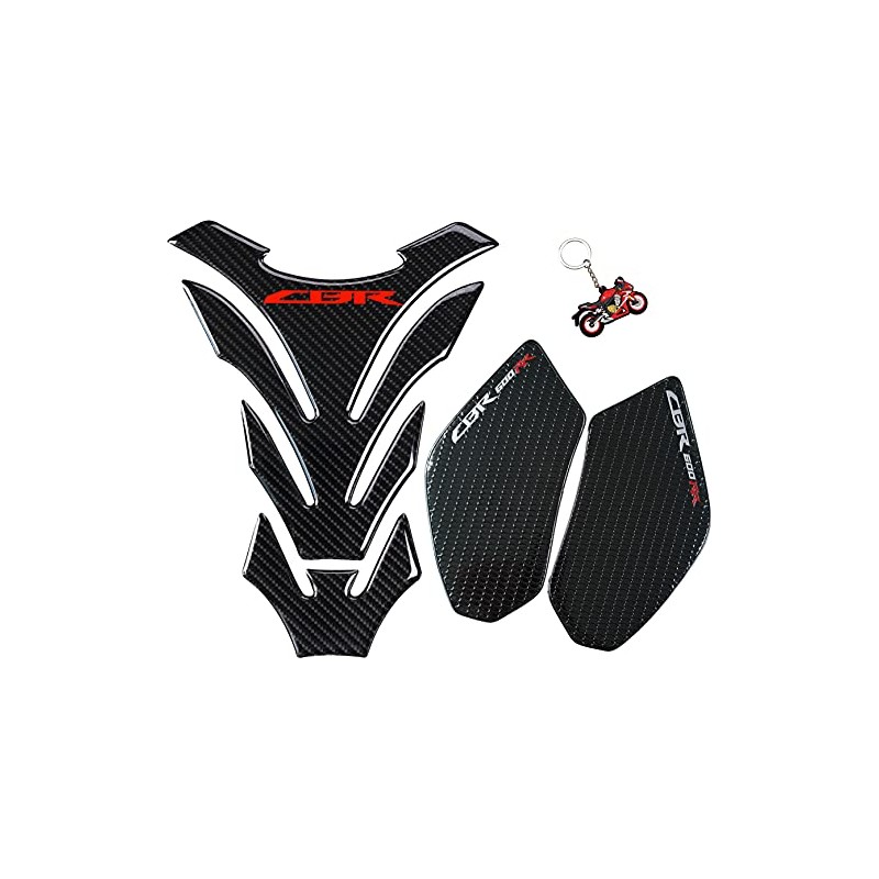 REVSOSTAR calcomanía protector de tanque de motocicleta, abrazadera superior triple