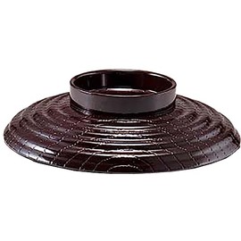 Fukui Craft Miso Soup Bowl, Heat Resistant, Made in Japan, Dishwasher Safe, Stacked Wood Grain Soup Bowl, Lid, Shintame Inner Black, 3.9 inches (10.0 cm)