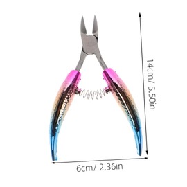Outanaya Stainless Steel Rainbow Cuticle Nippers Durable Cuticle Trimmer for Nail Care Stylish Gradient Design for Manicure Pedicure for Removing Dead Skin Ingrown Nails