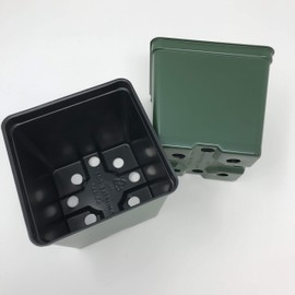 4 1/2 Inch Plastic Flower Pots (Qty. 45), Green Greenhouse and Nursery Pots