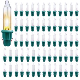 200pcs Christmas Replacement Bulbs, Christmas Mini Light Bulbs Replacement 2.5 Volts / 0.425 Watt / 0.17 Ampere Incandescent Mini Light Bulbs for Indoor Outdoor Decor