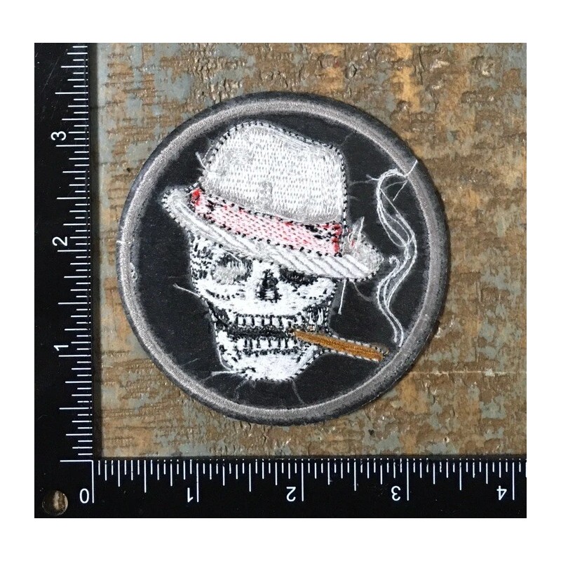 Unbranded SKULL Smoking Blunt Fedora Hat Skeleton Face Cigar Embroidered