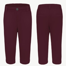 MIVEI 2T/3T/4T/5T to Youth Toddler Boys Knicker Baseball Pants Kids Gilrs Softball Tball Tee Ball Pant Belt Loops Side Piped Maroon