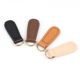 Pack of 2 Zip Pendants, Removable Leather Zipper Pull, Zip Replacement Zipper, Zip Handle for Zipper, Suitcase, Boots, Jacket Backpacks, Purse, Clothing, Brown
