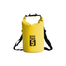 LTMGL Floating Waterproof Dry Bag 5L/10L/15L/20L for women-Lightweight&Durable Dry Sack Backpack for Kayaking, Swimming, Camping, Hiking-Soft&Abrasion-Resistant with Roll-Top Closure (YELLOW, 5L)
